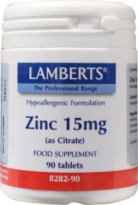 Lamberts Zink (zinc) citraat 15 mg 90 tabletten
