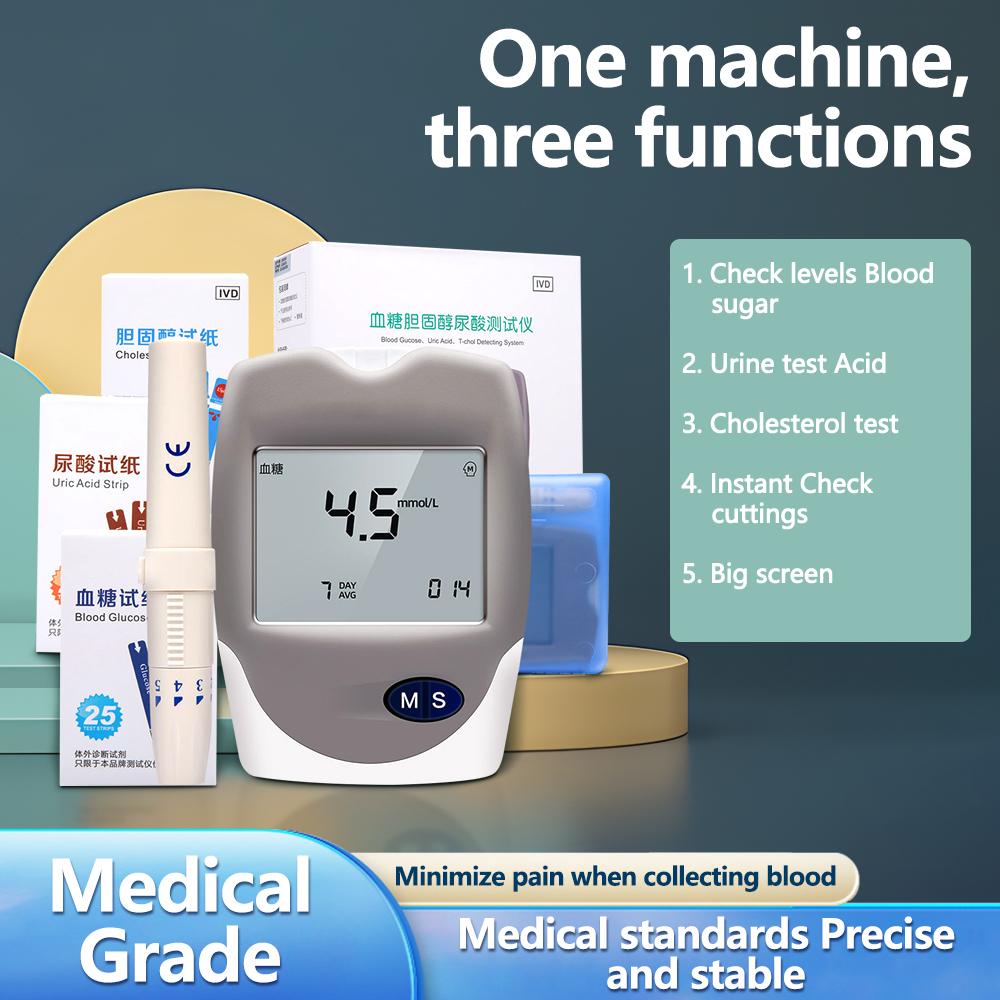 Schbit Health Mall Cholesterol, Glucose and Uric Acid Tester 3 in 1