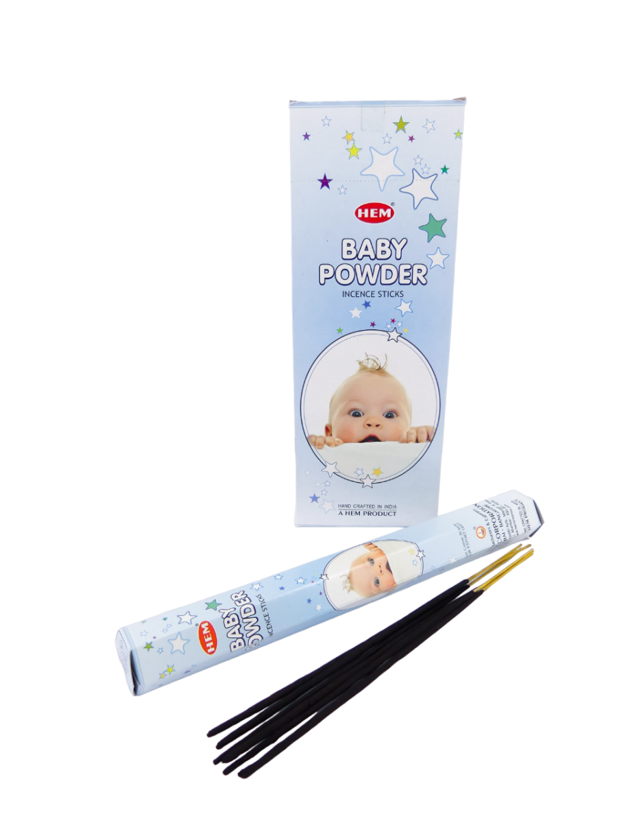 LalaShops HEM Wierook - Baby Powder - Slof / Voordeelbox (6 Pakjes / 120 stokjes)