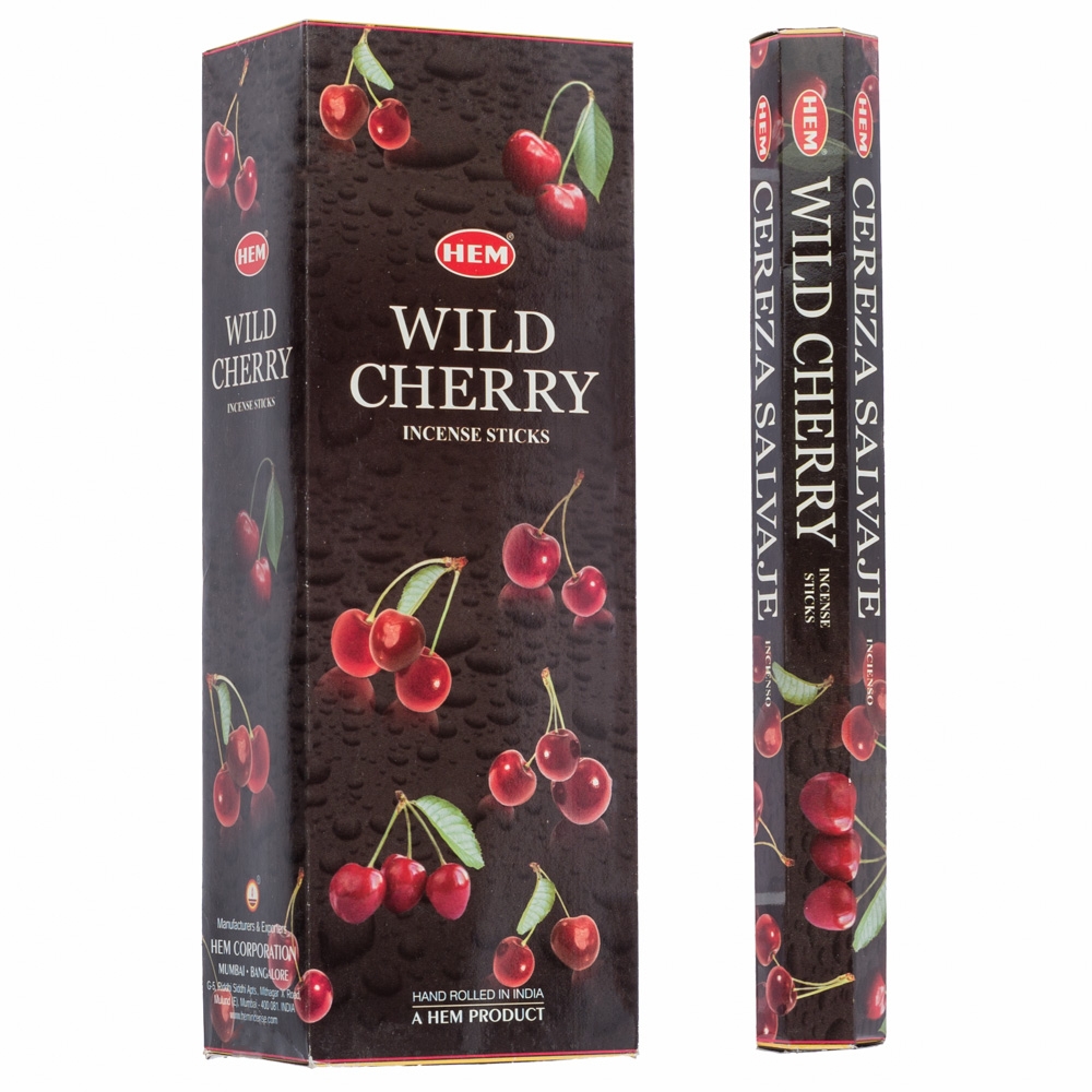 LalaShops HEM Wierook - Wild Cherry - Slof / Voordeelbox (6 Pakjes / 120 stokjes)