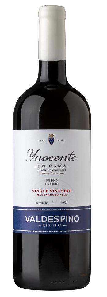 Valdespino Fino Dry Sherry Inocente en Rama Spring Batch 2022 Special Selection Single Vineyard Marcharnudo Alto 'magnumfles'