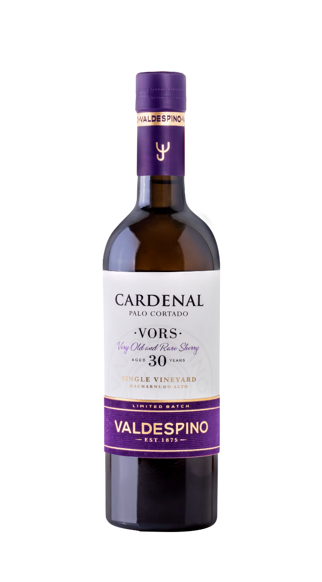 Valdespino Cardenal  Palo Cortado Very Old and Rare Sherry Aged 30 Years Single Vineyard Macharnudo Alto