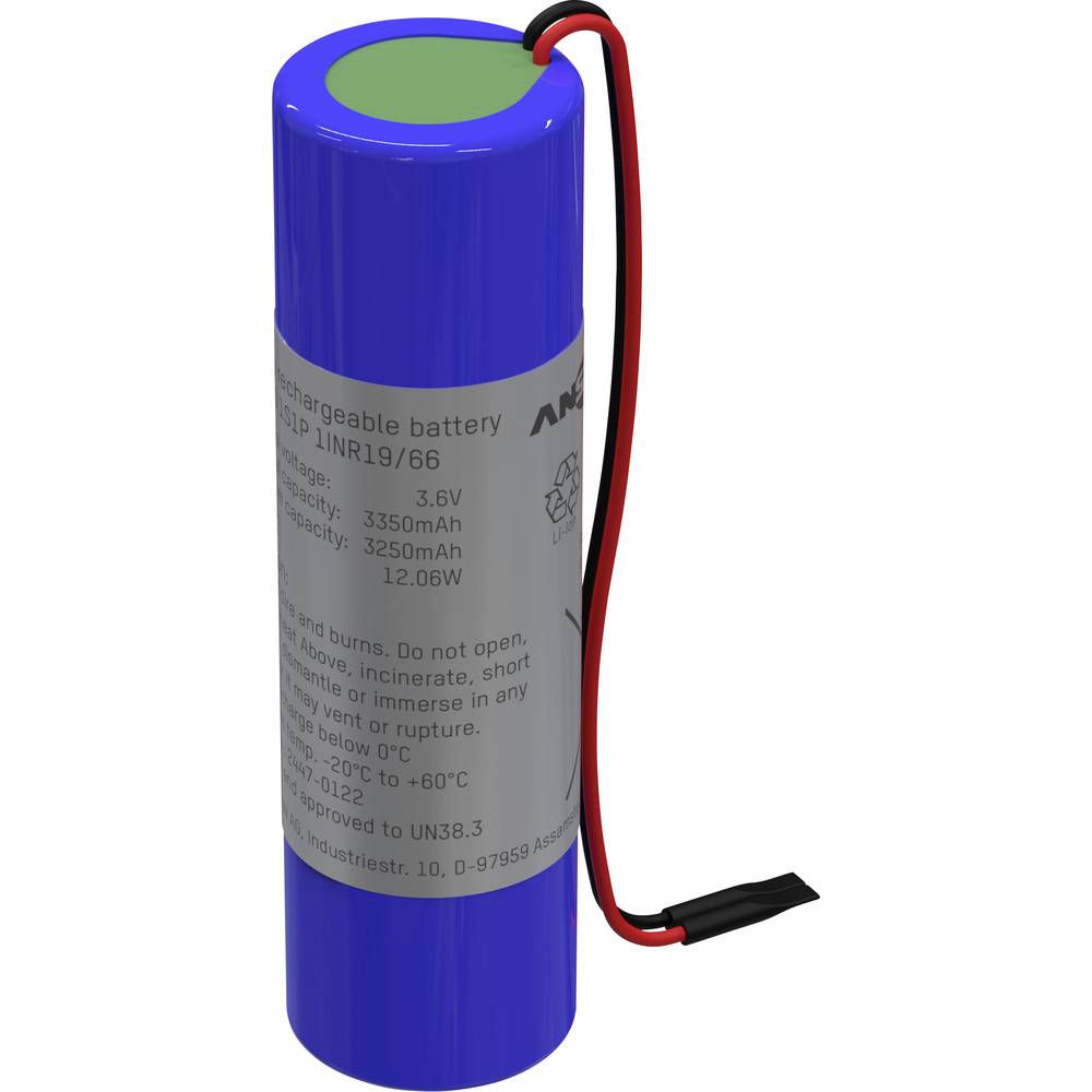 Ansmann Speciale oplaadbare batterij 18650 Kabel Li-ion 3.6 V 3350 mAh