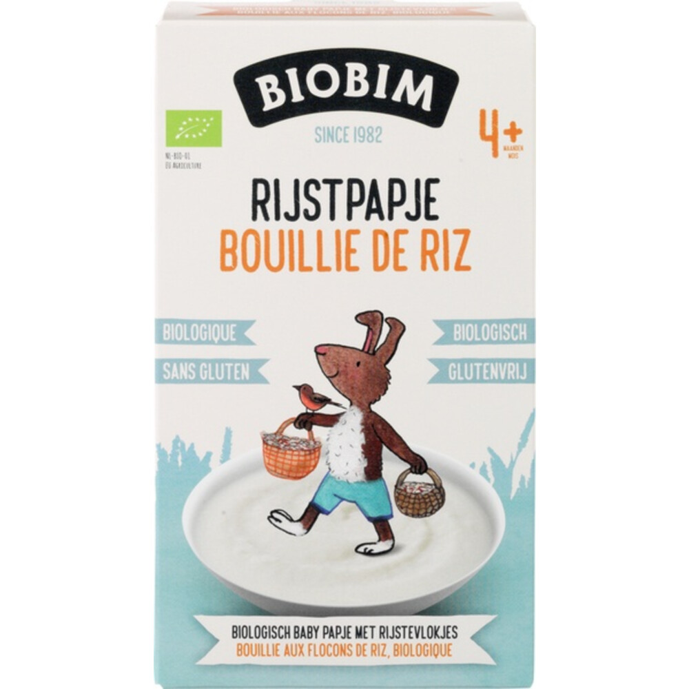 Biobim 6x  Papje 4+ mnd Rijstpapje 200 gr