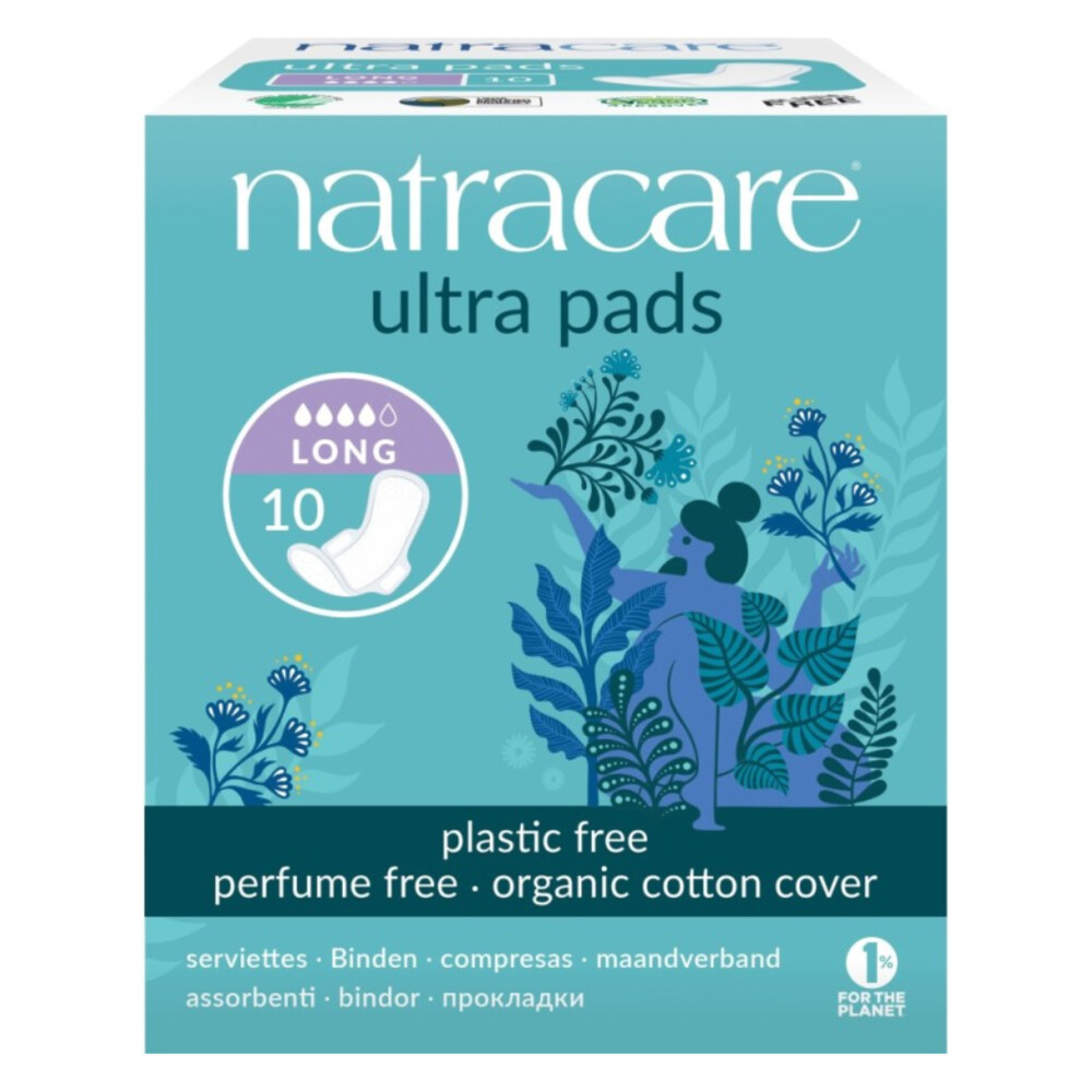 Natracare 3x  Maandverband Ultra Pads Long 10 stuks