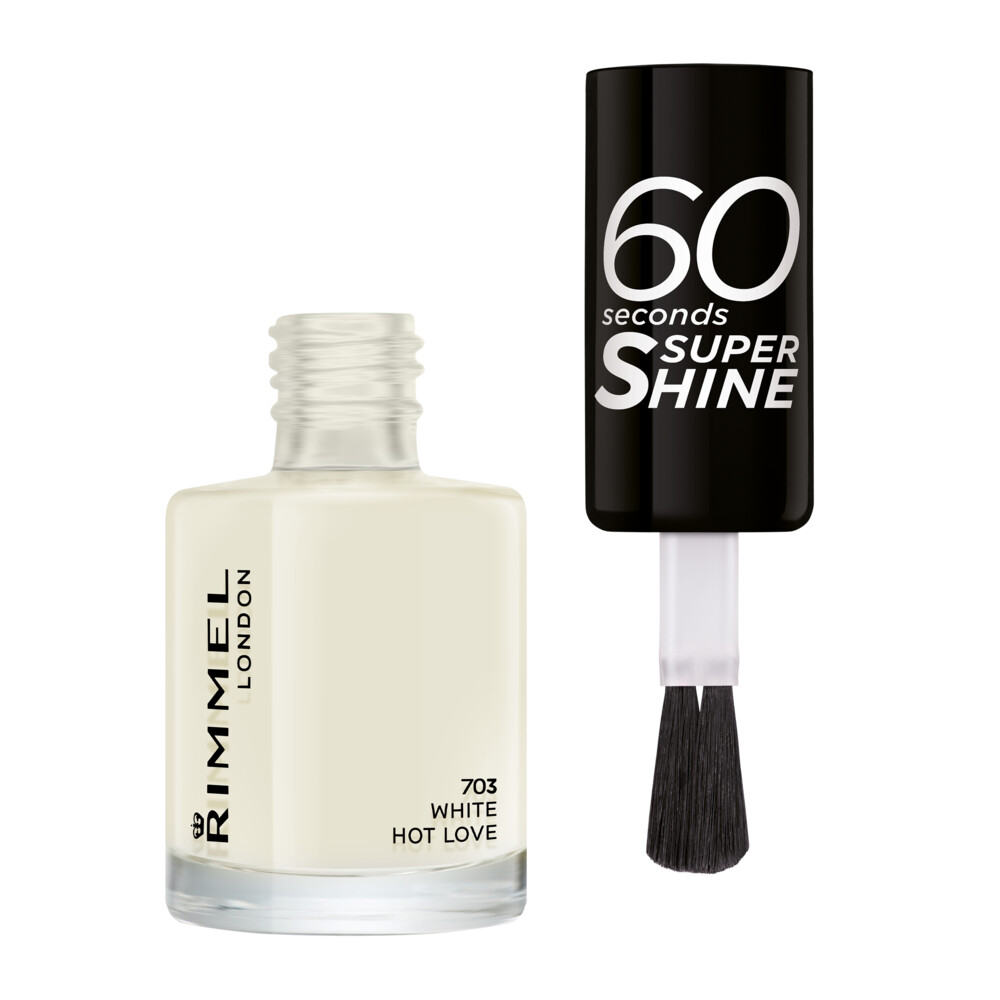 Rimmel 3x  Nagellak 60 Seconds SuperShine 703 White Hot Love 8 ml