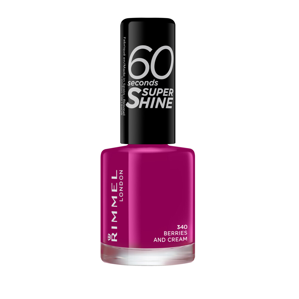 Rimmel 3x  Nagellak 60 Seconds SuperShine 340 Berries And Cream 8 ml