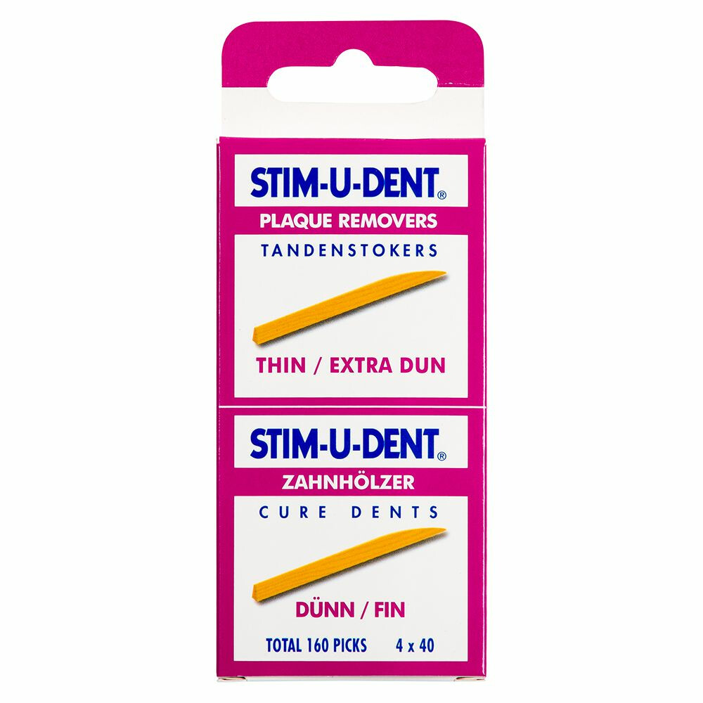 Stim-U-Dent 3x  Tandenstokers Thin Extra Dun 160 stuks