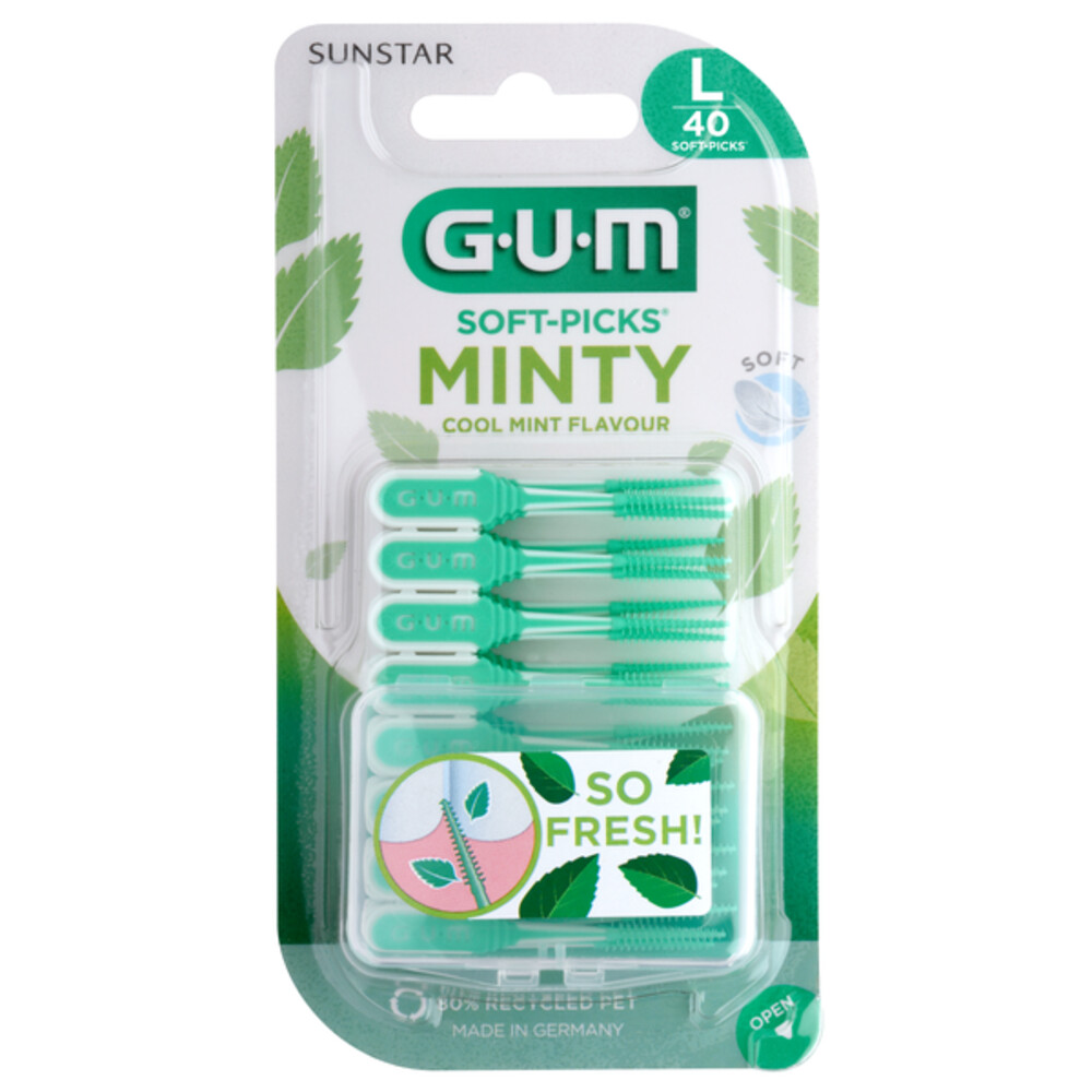 GUM 3x  Soft-Picks Comfort Flex Mint Large 40 stuks