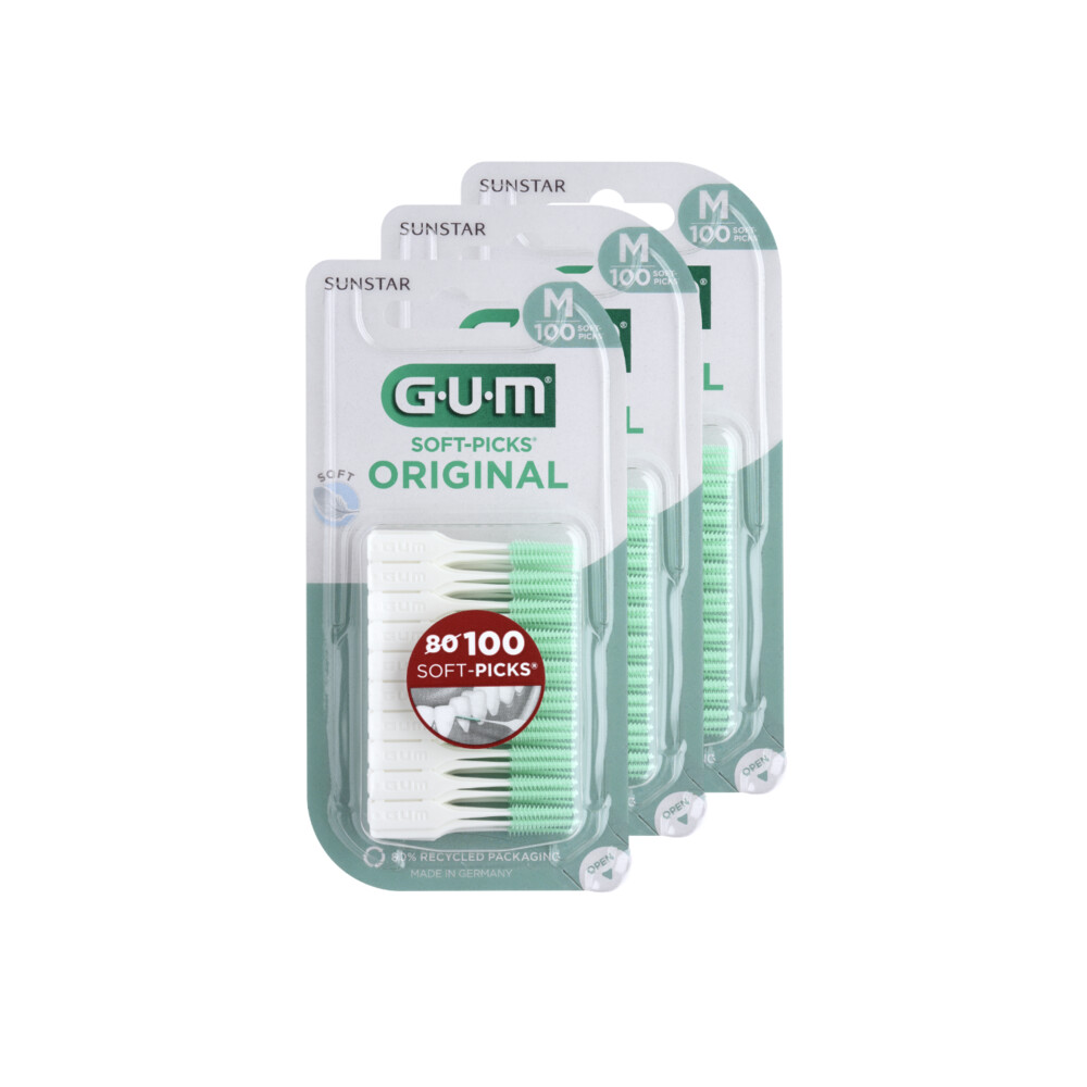 GUM 3x  Soft-Picks Original Medium 100 stuks