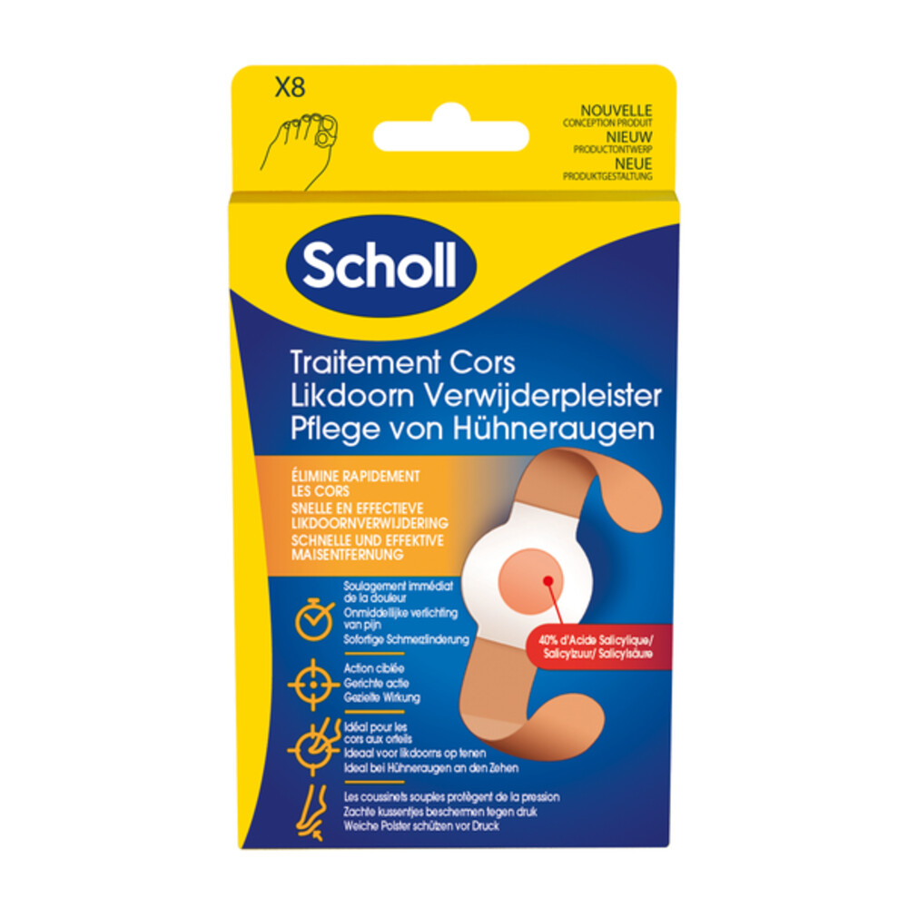 Scholl 6x  Likdoorn Verwijderpleisters 8 stuks