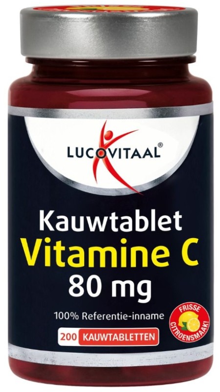 Lucovitaal Vitamine c 80mg citroen 200 Kauwtabletten