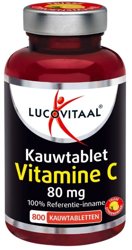 Lucovitaal Vitamine c 80mg citroen 800 Kauwtabletten