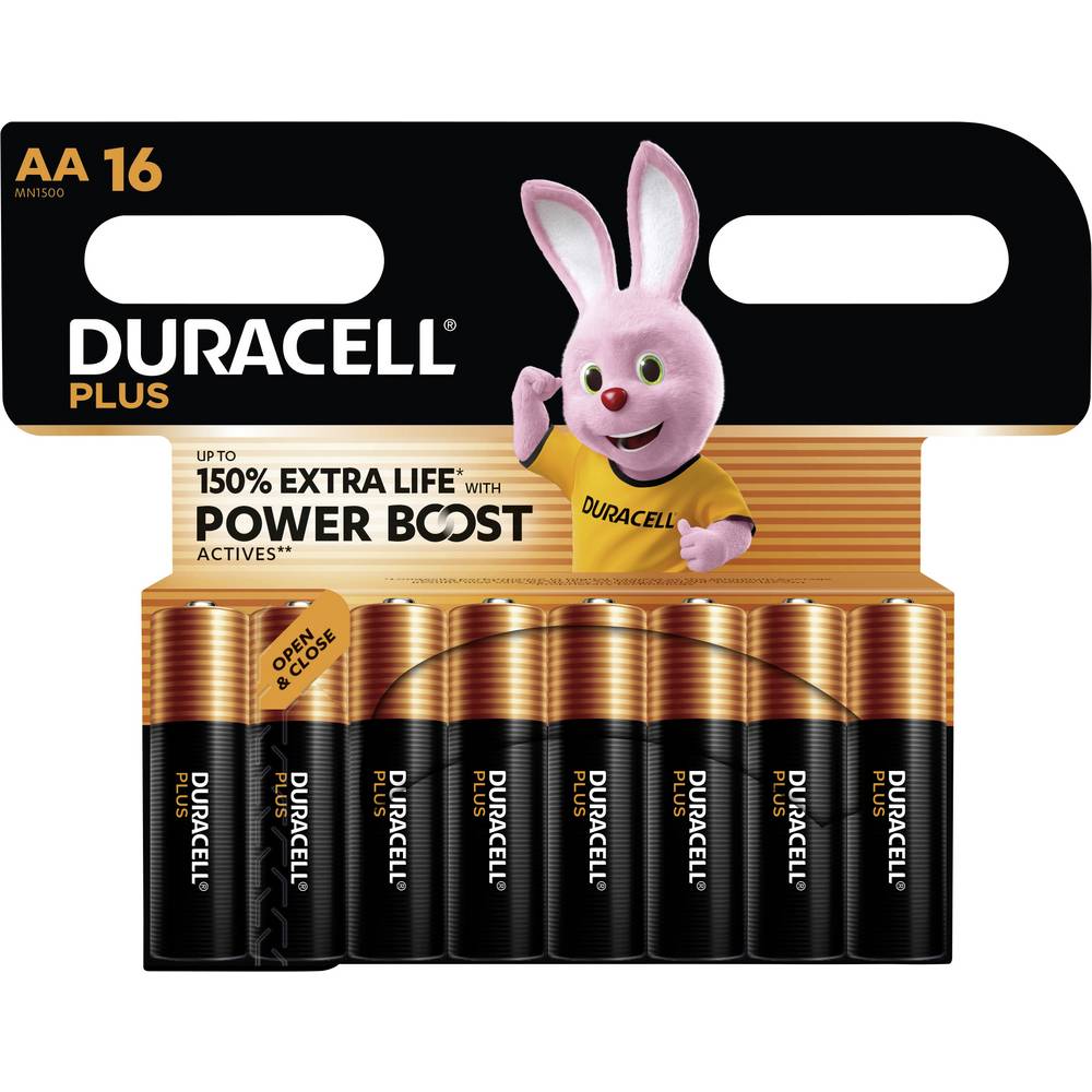 Duracell Plus Power Boost MN1500 AA batterij (penlite) 1.5 V 16 stuk(s)