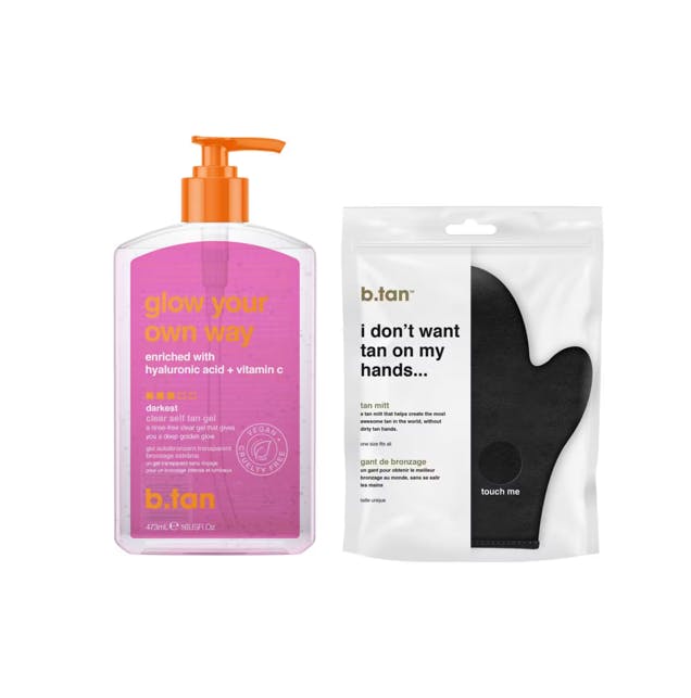 B.Tan Glow Your Own Way + I Don't Want Tan On My Hands Tan Mitt 473 ml + 1 st