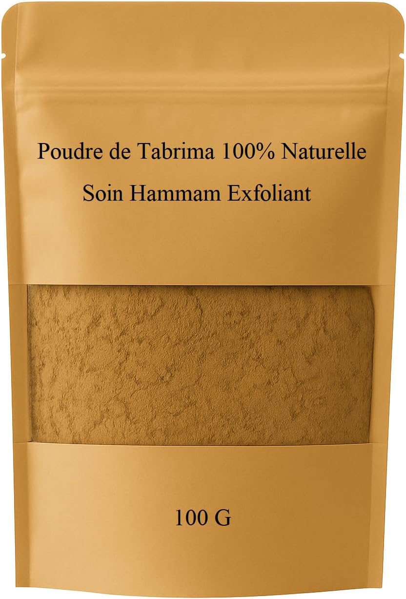 Berbere-beauty Tabrima Natural Exfoliant 100g – Moroccan Hammam Scrub | Deep Cleansing Body Treatment | Herbal Clay Peeling Powder