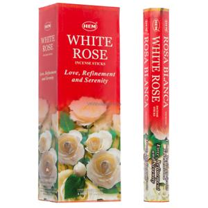 LalaShops HEM Wierook - White Rose - Slof / Voordeelbox (6 Pakjes / 120 stokjes)