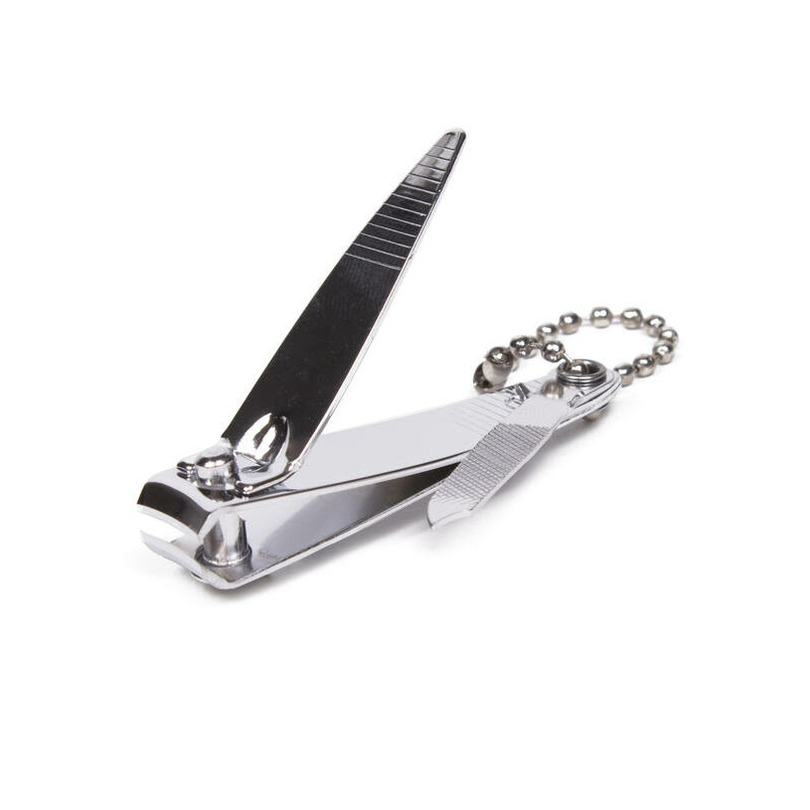 Benson Care Nagelknipper - met vijl - metaal - zilver - aan ketting - 5 cm - nagel verzorging -