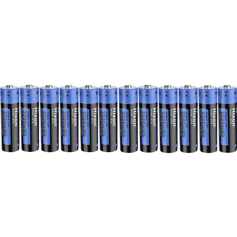 Hixon J818 Oplaadbare AA batterij (penlite) Li-ion 2350 mAh 1.5 V 12 stuk(s)
