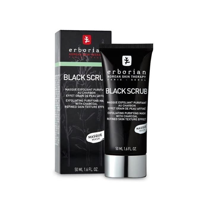 Parasanteonline Masque purifiant exfoliant - Erborian - Black Scrub - 50ml - Vegan - Tous types de peau