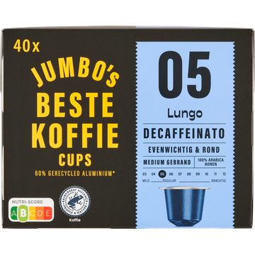 Jumbo's umbo's Lungo Decaffeinato Koffiecups 40 Stuks