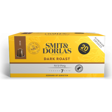 Smit & Dorlas mit & Dorlas Dark Roast Cups 20 stuks bij Jumbo