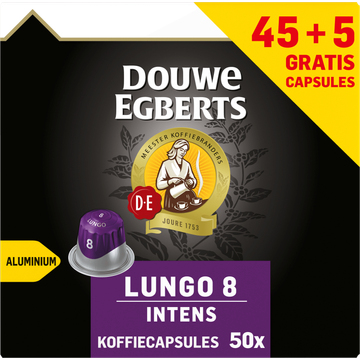 Douwe Egberts ouwe Egberts Lungo 8 Intens Gemalen Koffie 45 + 5 Gratis Capsules 260 g bij Jumbo