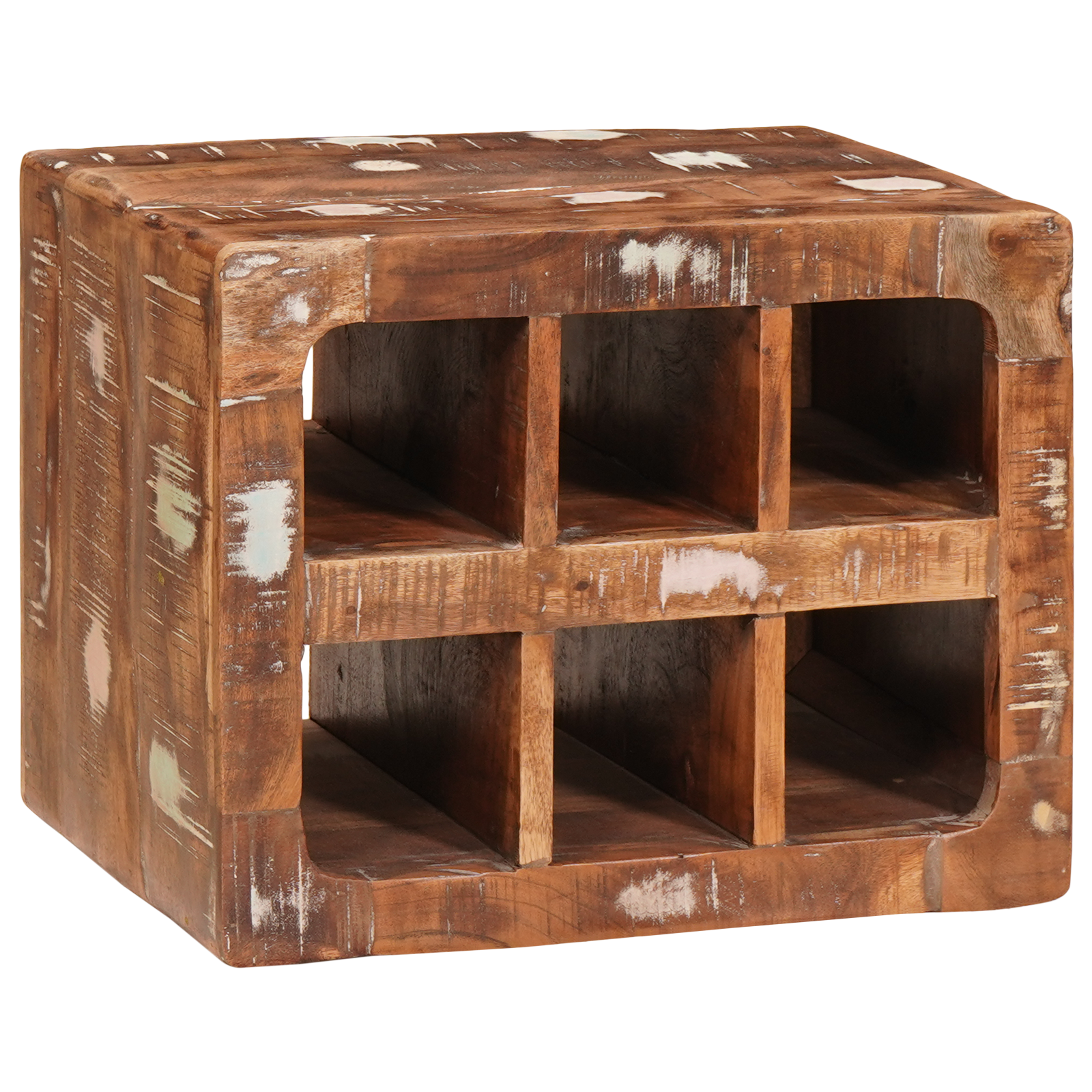 vidaXL Wijnrek Bruin 44 x 30 x 35 cm Massief gerecycled hout