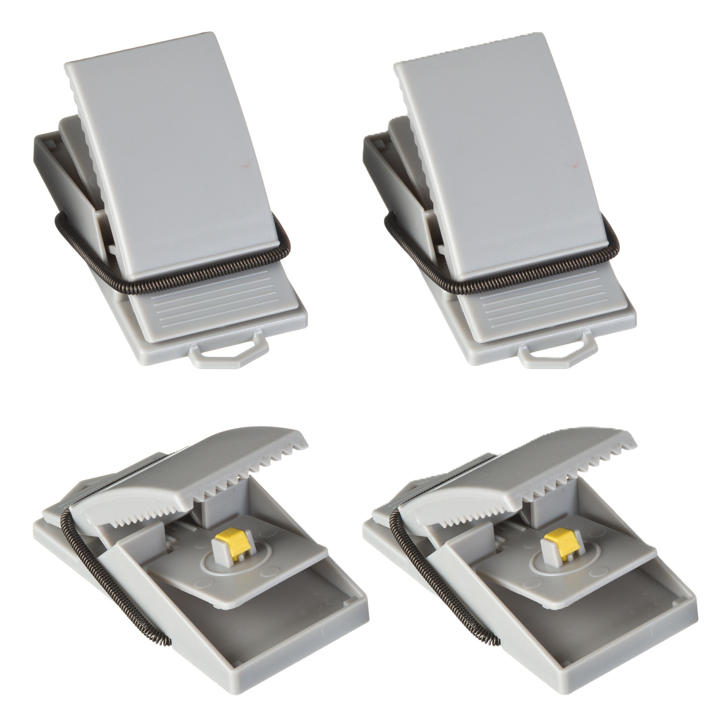 Merkloos Muizenval - 4x stuks - kunststof - muizenklem - 8 cm -