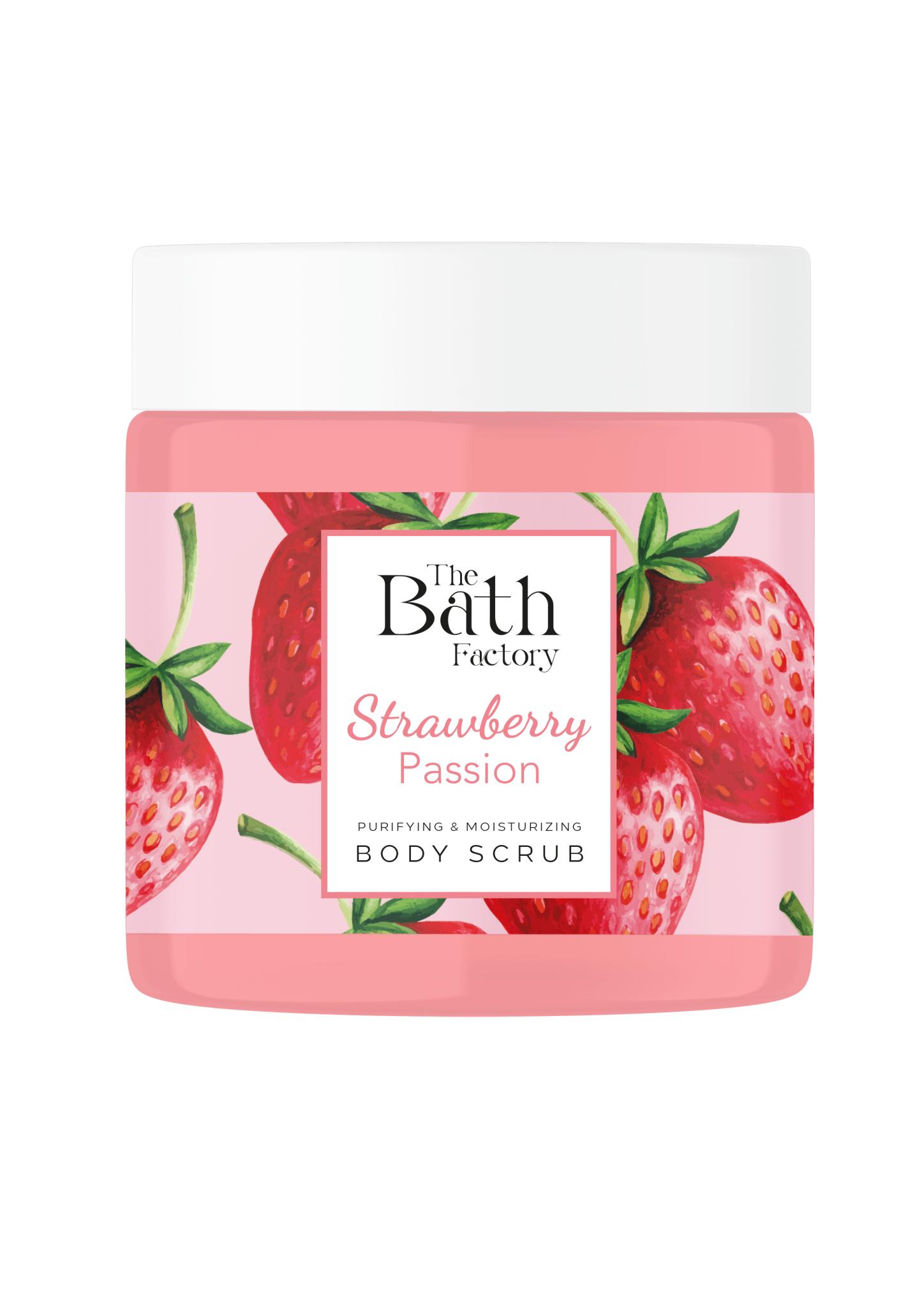 Sinoz The Bath Factory Aardbei Shea Body Scrub – 300g 300g roze/aardbei