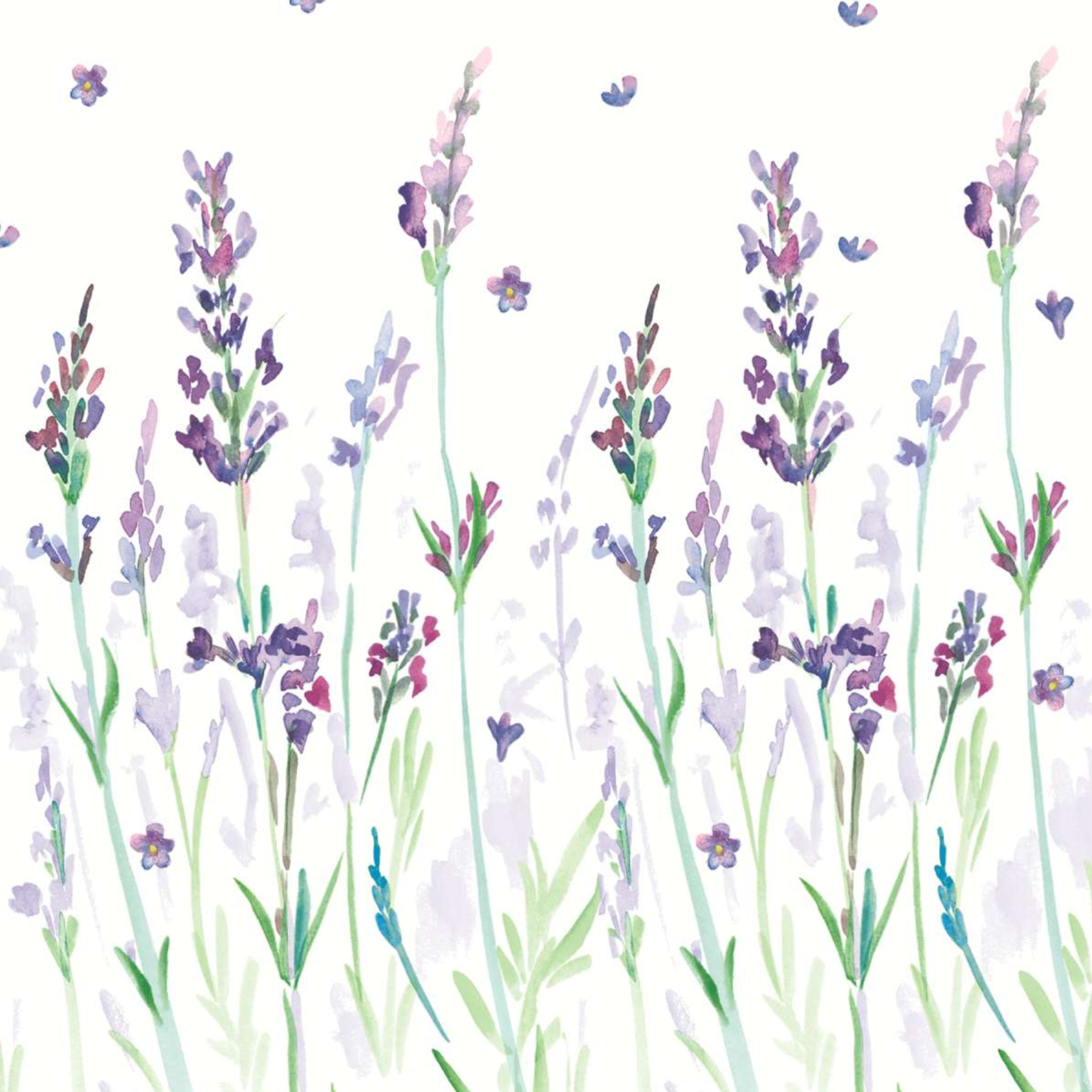 Paperdesign Servetten Lavendel - 20x stuks - 3 laags - 33 cm - bloemen -