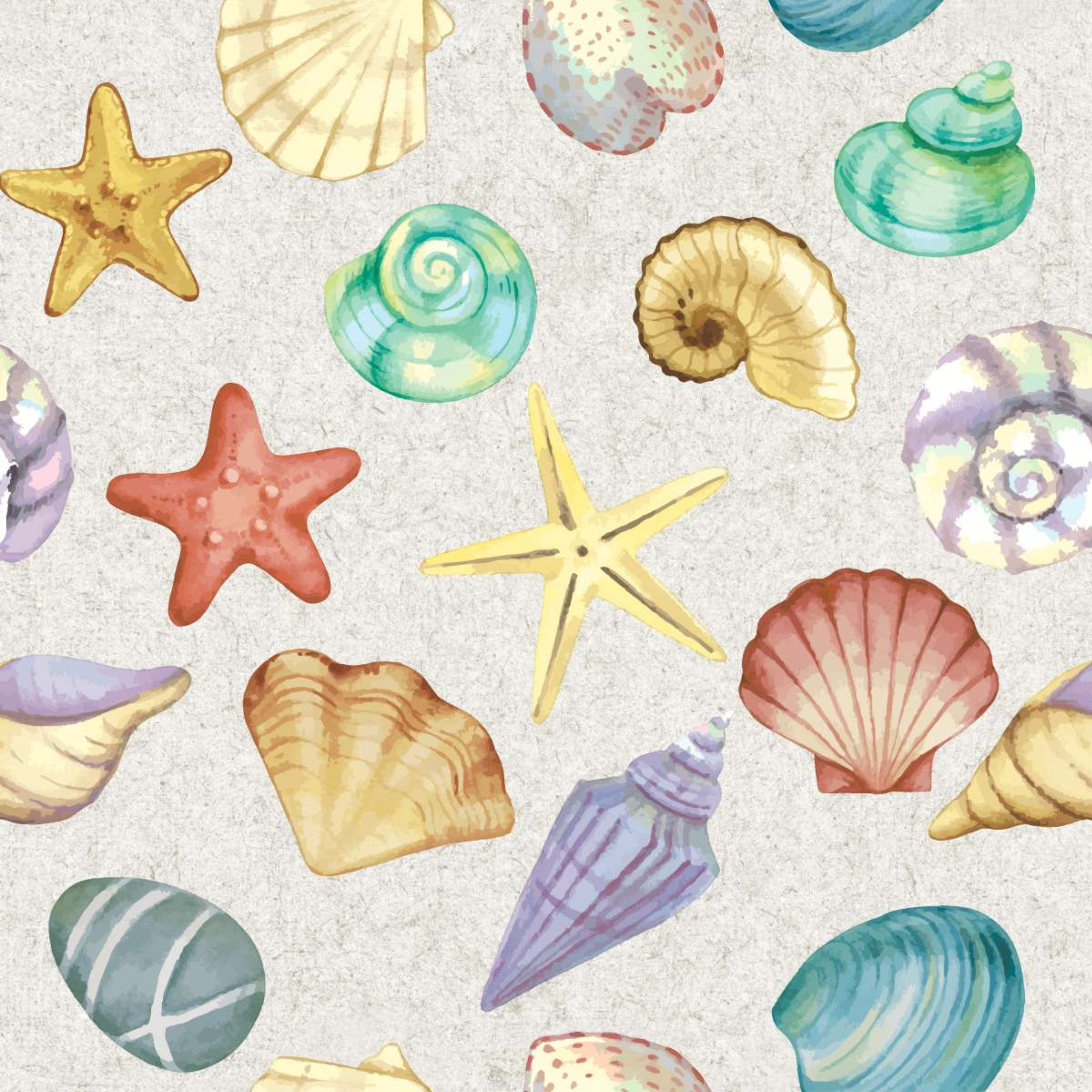 Paperdesign Servetten Seafood - 20x stuks - 33 cm - zeemeermin -