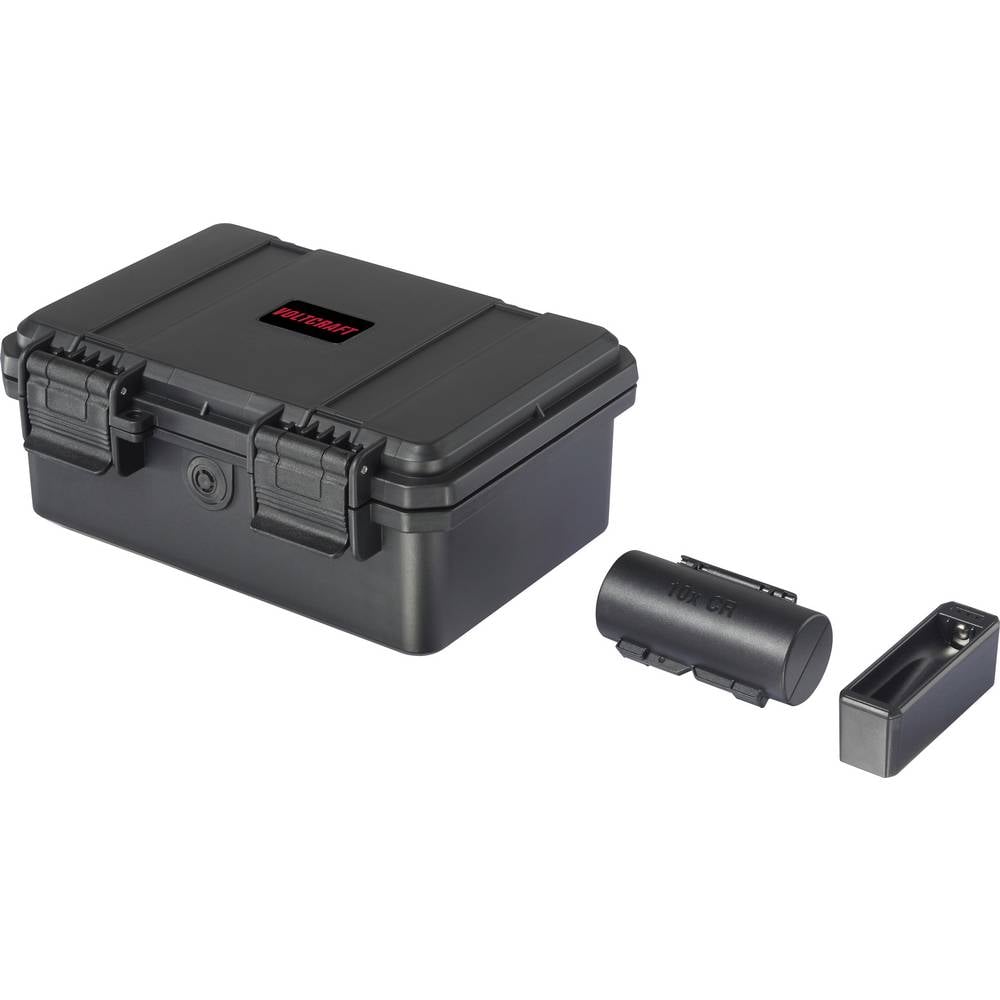 VOLTCRAFT Outdoor accu- en batterijkoffer Aantal cellen: 58 AA (penlite), AAA (potlood), AAAA (mini), Knoopcel (l x b x h) 184 x 132 x 77 mm