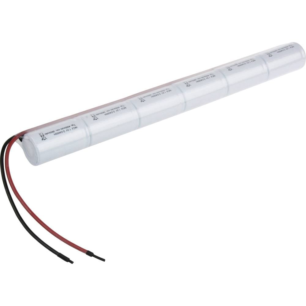 Mexcel Inline L1x6 Accupack Aantal cellen: 6 Batterijgrootte: D (mono) Geschikt voor hoge temperaturen, Kabel, Flat-top NiCd 7.2 V 4000 mAh