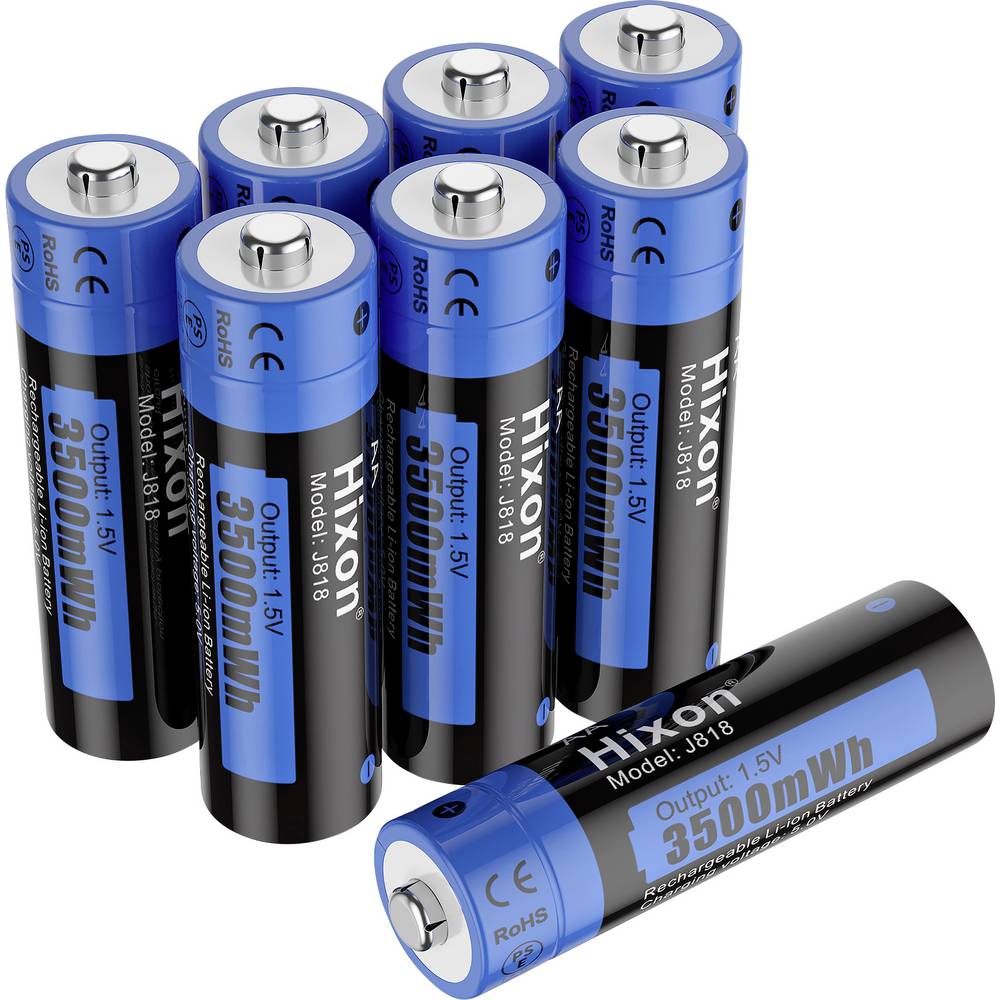 Hixon J818 Oplaadbare AA batterij (penlite) Li-ion 2350 mAh 1.5 V 8 stuk(s)