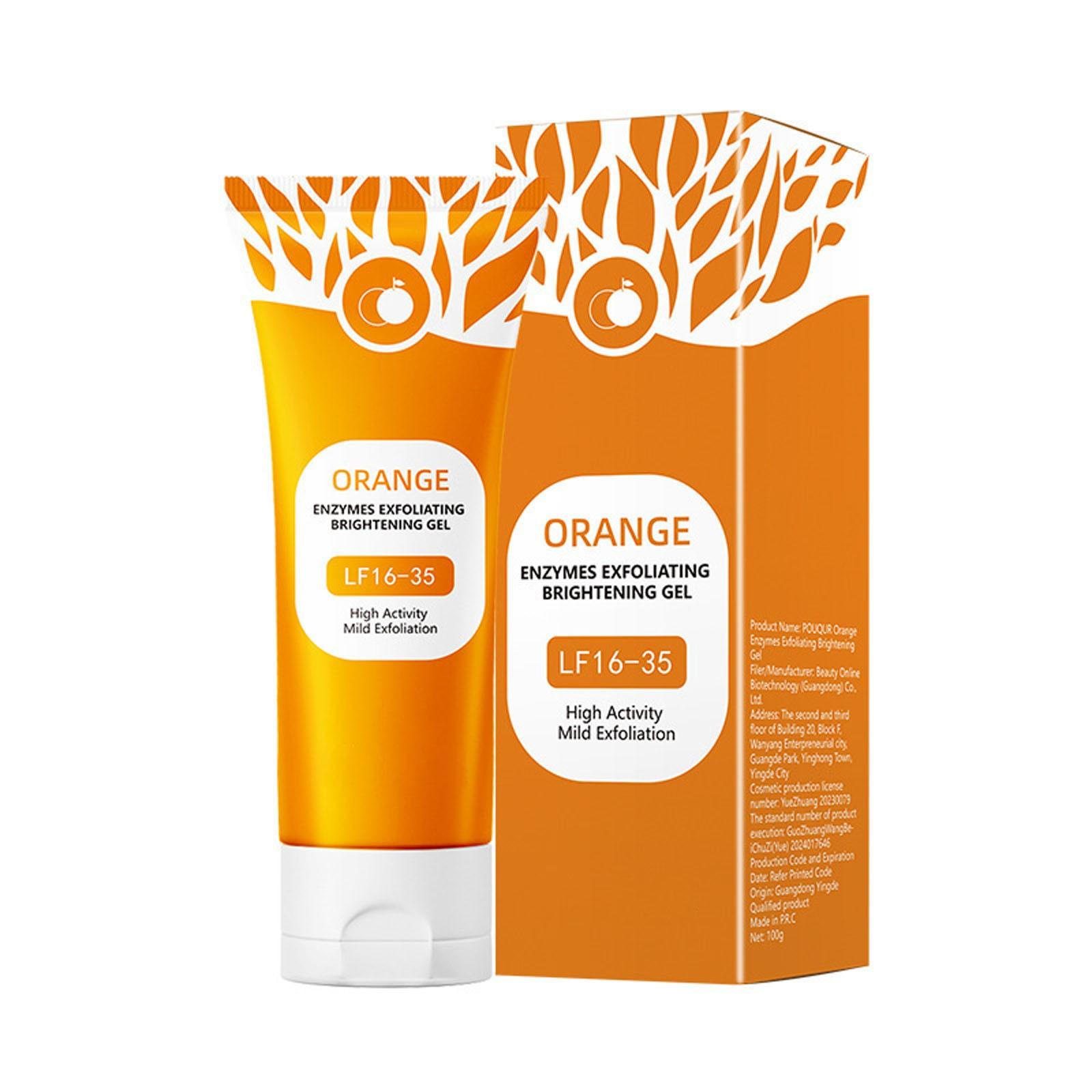 Nijuichi Oranje Exfoliërende Gel, Hydraterende Gezicht- en Lichaamsscrubgel, Diepreinigende Hydraterende Gezichtsexfoliator, Natuurlijke Oranje Peeling Gel Gezichtsscrub(100g)