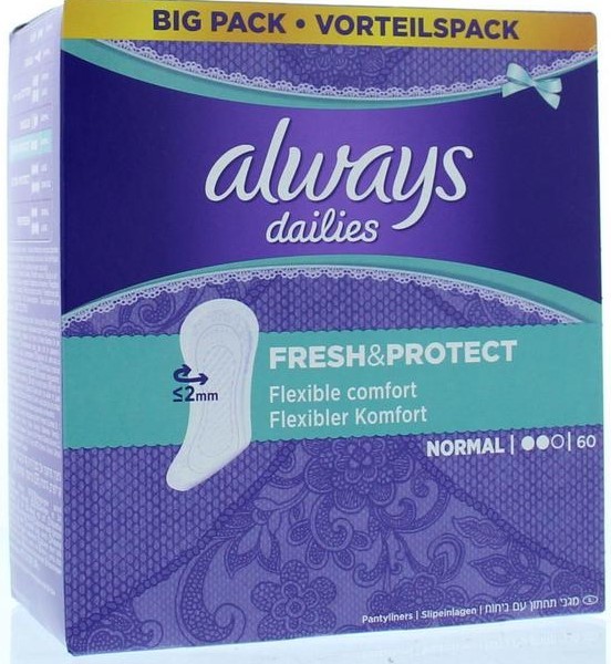 Always Inlegkruisjes daily fresh & protect normaal 60st