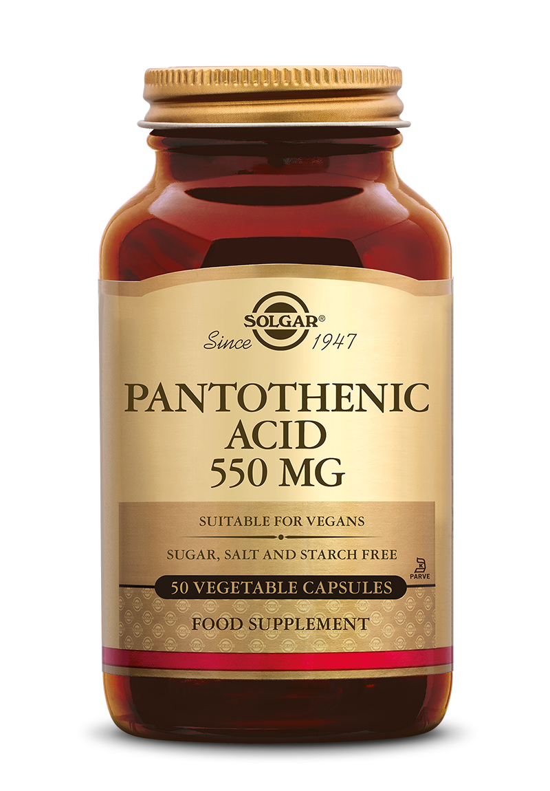 Solgar Pantothenic Acid (Pantotheenzuur) 550 mg Capsules