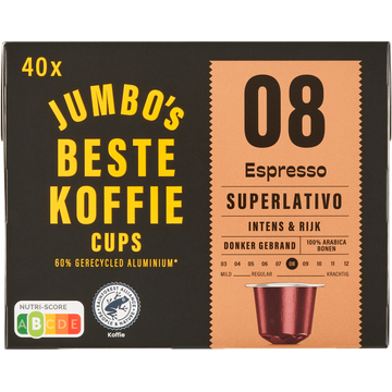 Jumbo's umbo's Espresso Superlativo Koffiecups 40 Stuks