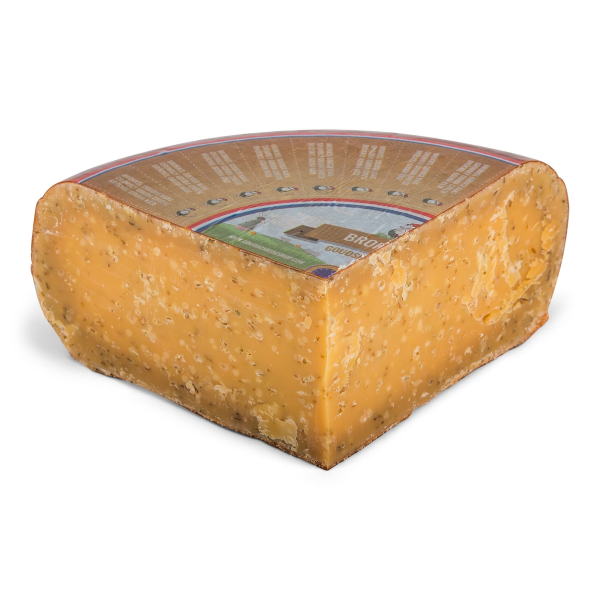 1,7kg Oude Leidse kaas - Komijnekaas brokkel 40+