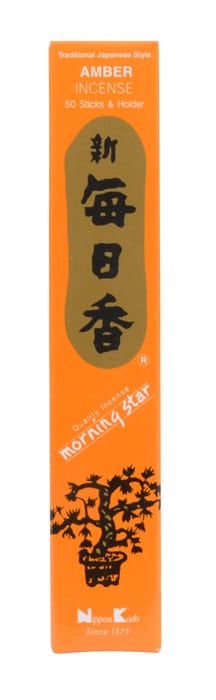 Geen Merk Japanse Wierook Set - Morningstar Amber - Nippon Kodo - 50 Stokjes