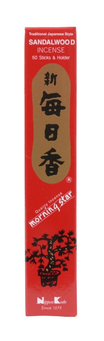 Geen Merk Japanse Wierook Set - Morningstar Sandelhout - 50 Stokjes