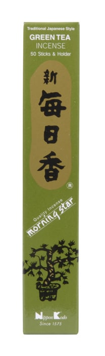 Geen Merk Japanse Wierookstokjes GrTea Morningstar - Set van 50