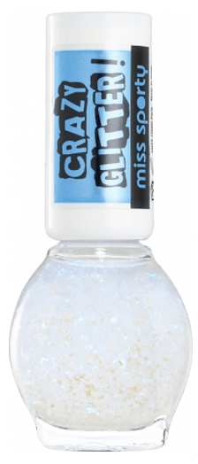 Miss Sporty Crazy glitter top coat nagellak 020 blue my mind 1 stuk