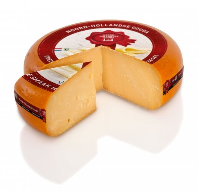 250gr Overjarig Noord-Hollandse Gouda kaas met het Rode Zegel 48+