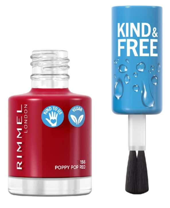 Rimmel London Kind & free nagellak 156 poppy pop red 8ml