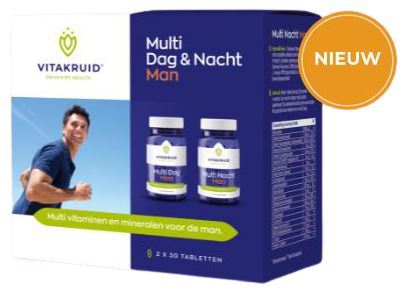 Vitakruid Multi dag & nacht man 60 tabletten