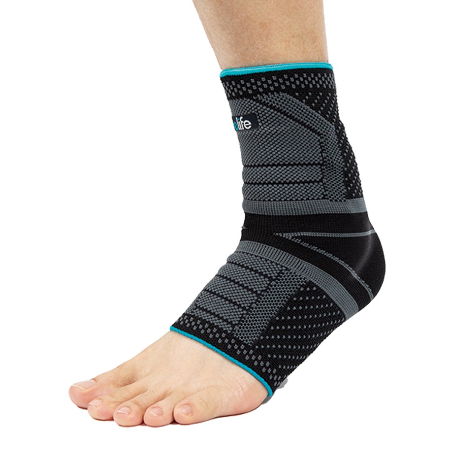E-life Bio-Contour Enkelbandage Grijs