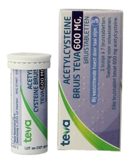 Teva Acetylcysteïne bruistabletten 7 bruistabletten