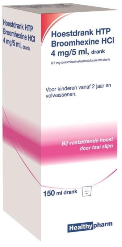 Healthypharm Hoestdrank broomhexine hci 4 mg/5ml 150ml